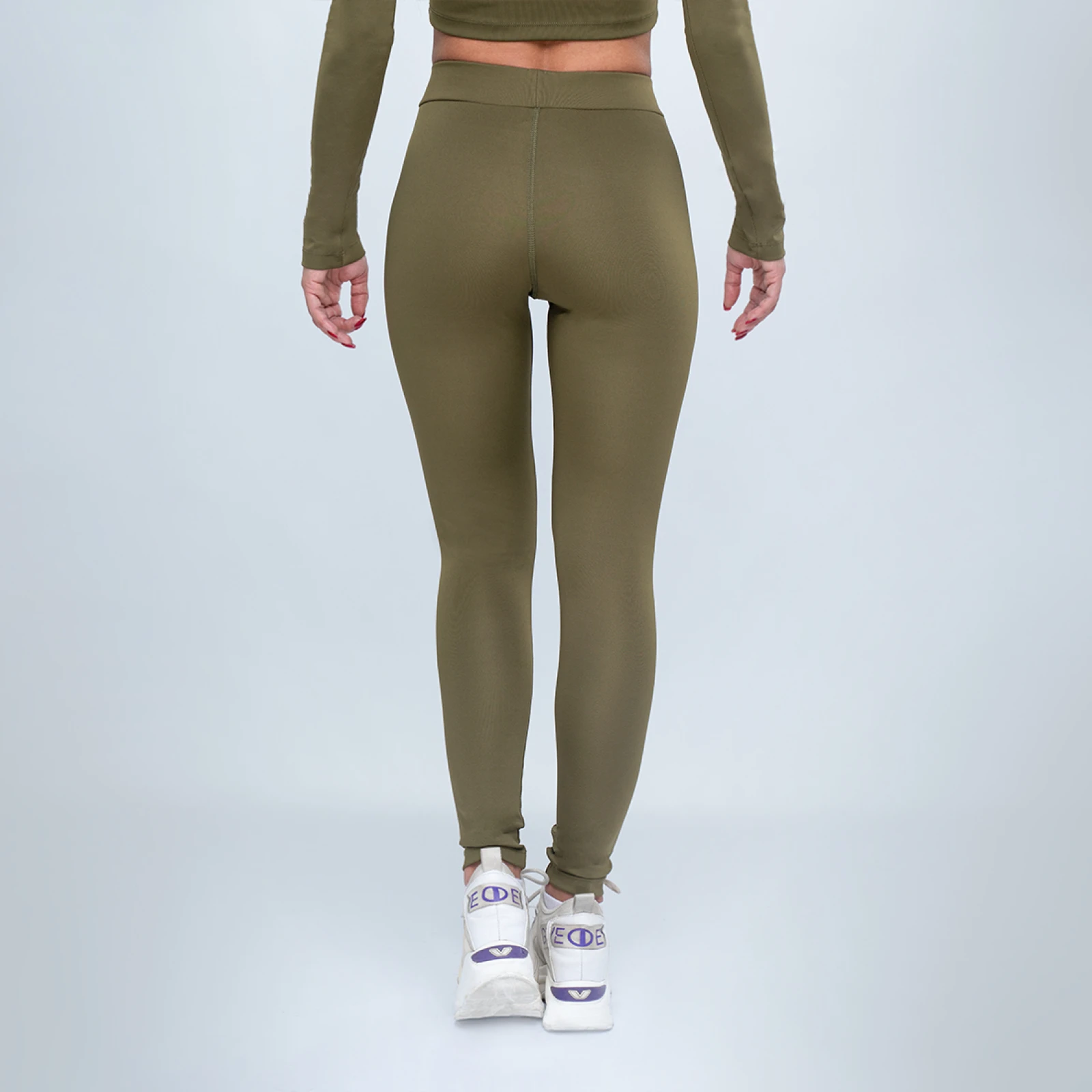 GymBeam Colanți pentru femei Advanced Olive · záber 2
