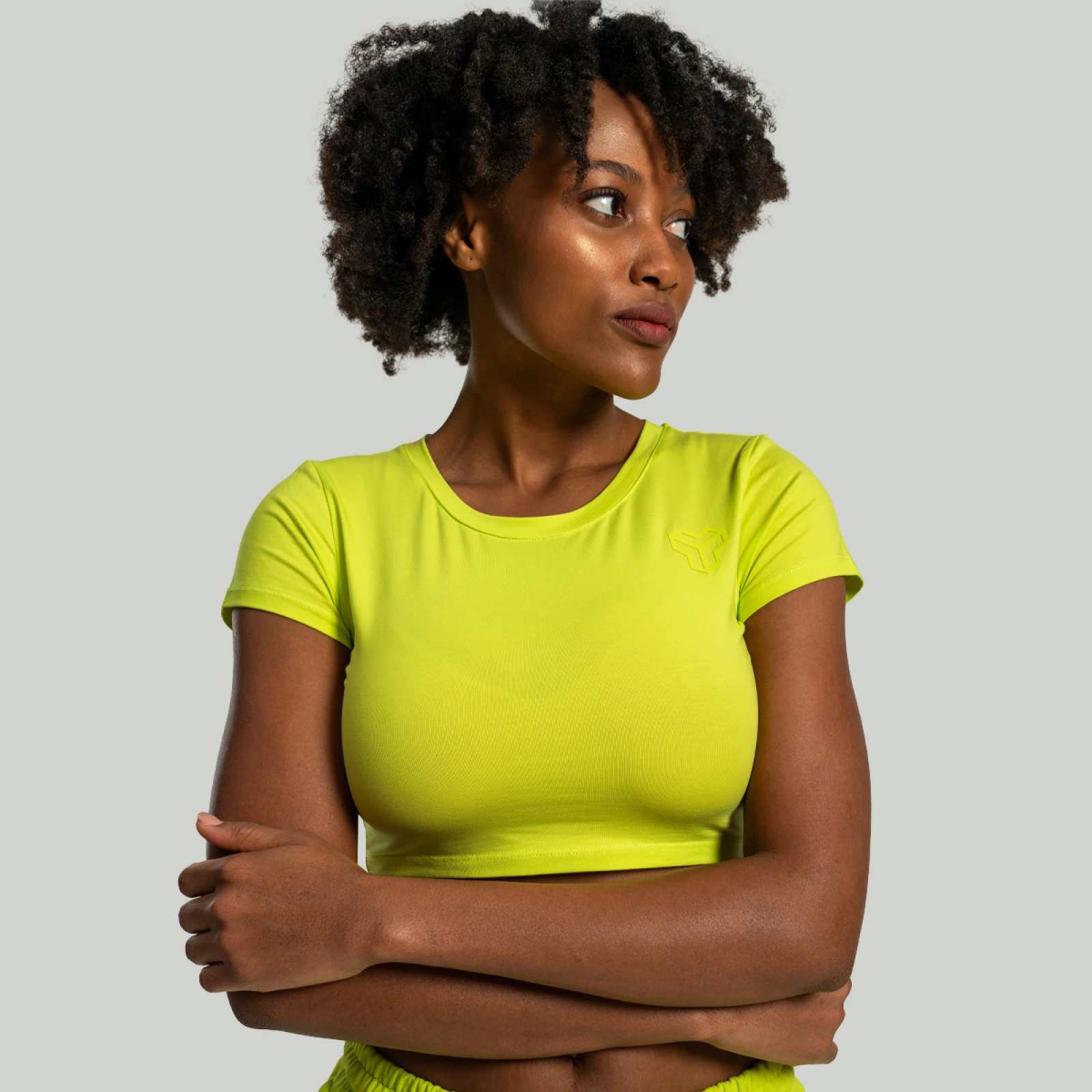 STRIX Tricou pentru femei Essential CropTop Chartreuse · záber 2