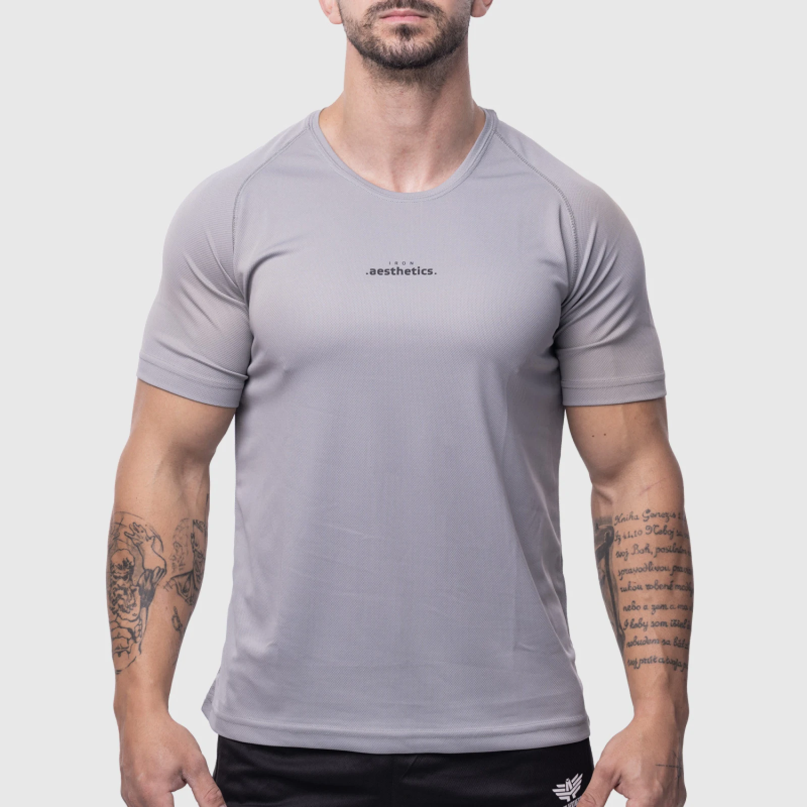 Tricou sport bărbați Iron Aesthetics Training, gri · záber 1
