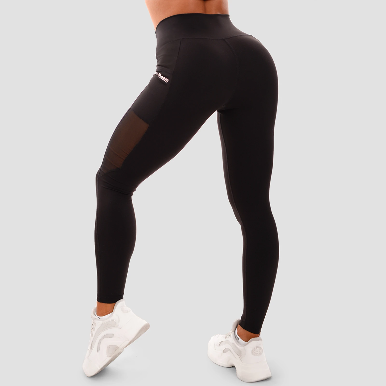 GymBeam Colanți pentru femei Mesh Panel black · záber 3