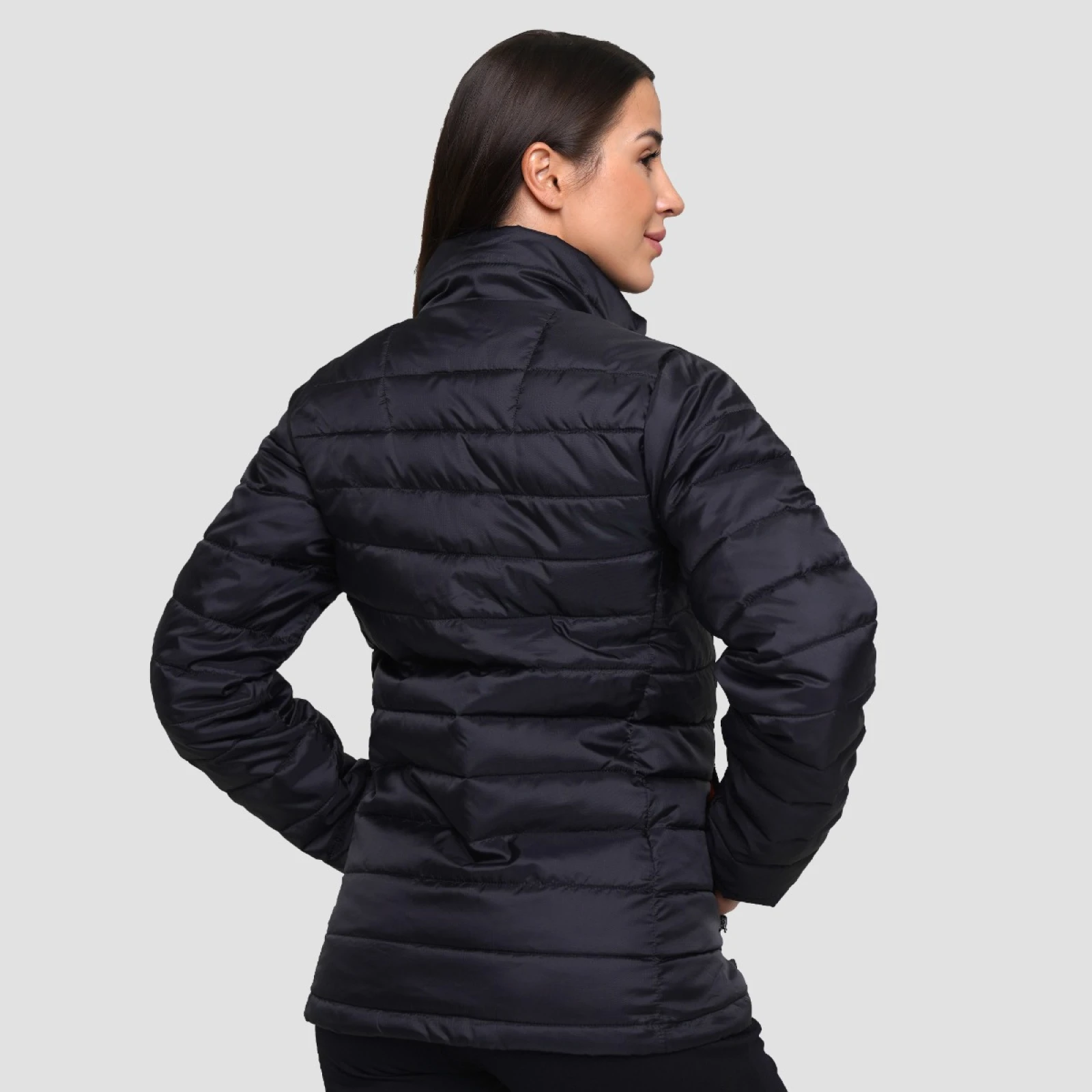 GymBeam Geacă pentru femei Puffer Black/Orange · záber 3