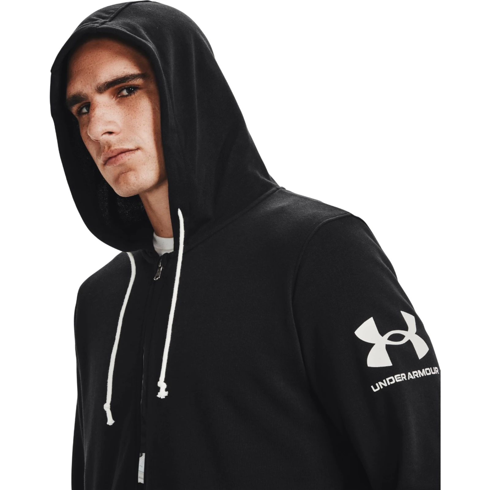Under Armour Hanorac pentru bărbați Rival Terry FZ HD Black · záber 2