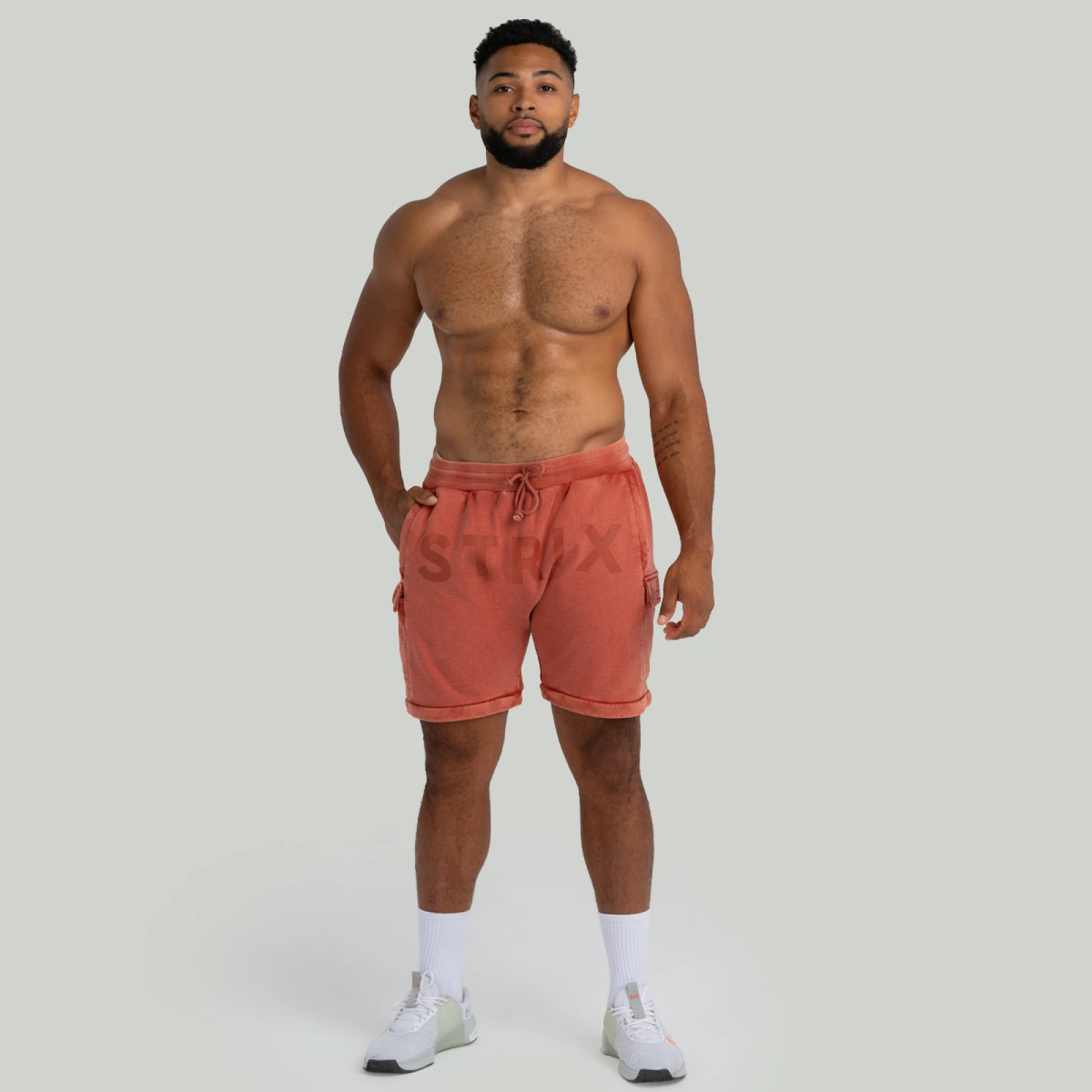 STRIX Pantaloni scurți Washed Terra · záber 5