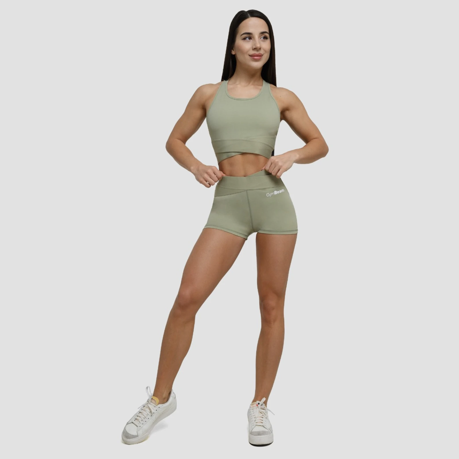 GymBeam Pantaloni scurți pentru femei Agile Sage · záber 5