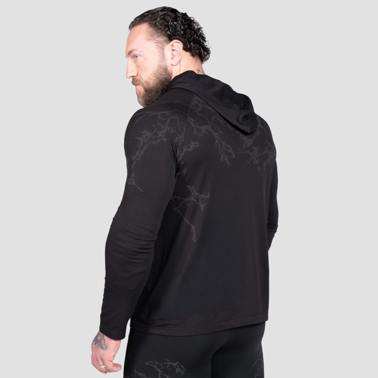 GymBeam Tricou cu mânecă lungă Static Black · záber 3