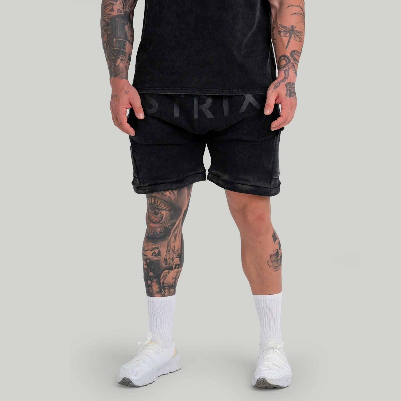 STRIX Pantaloni scurți Washed Black · záber 4