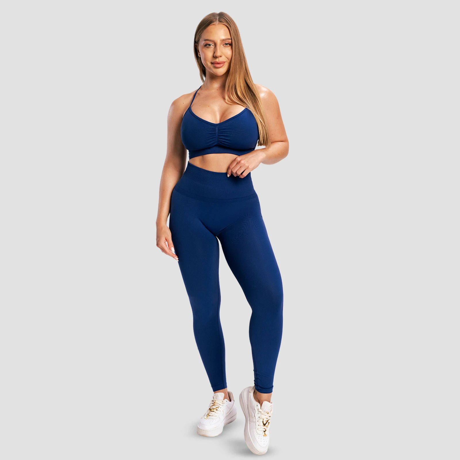 GymBeam Colanți pentru femei Sculpt Seamless Navy · záber 5