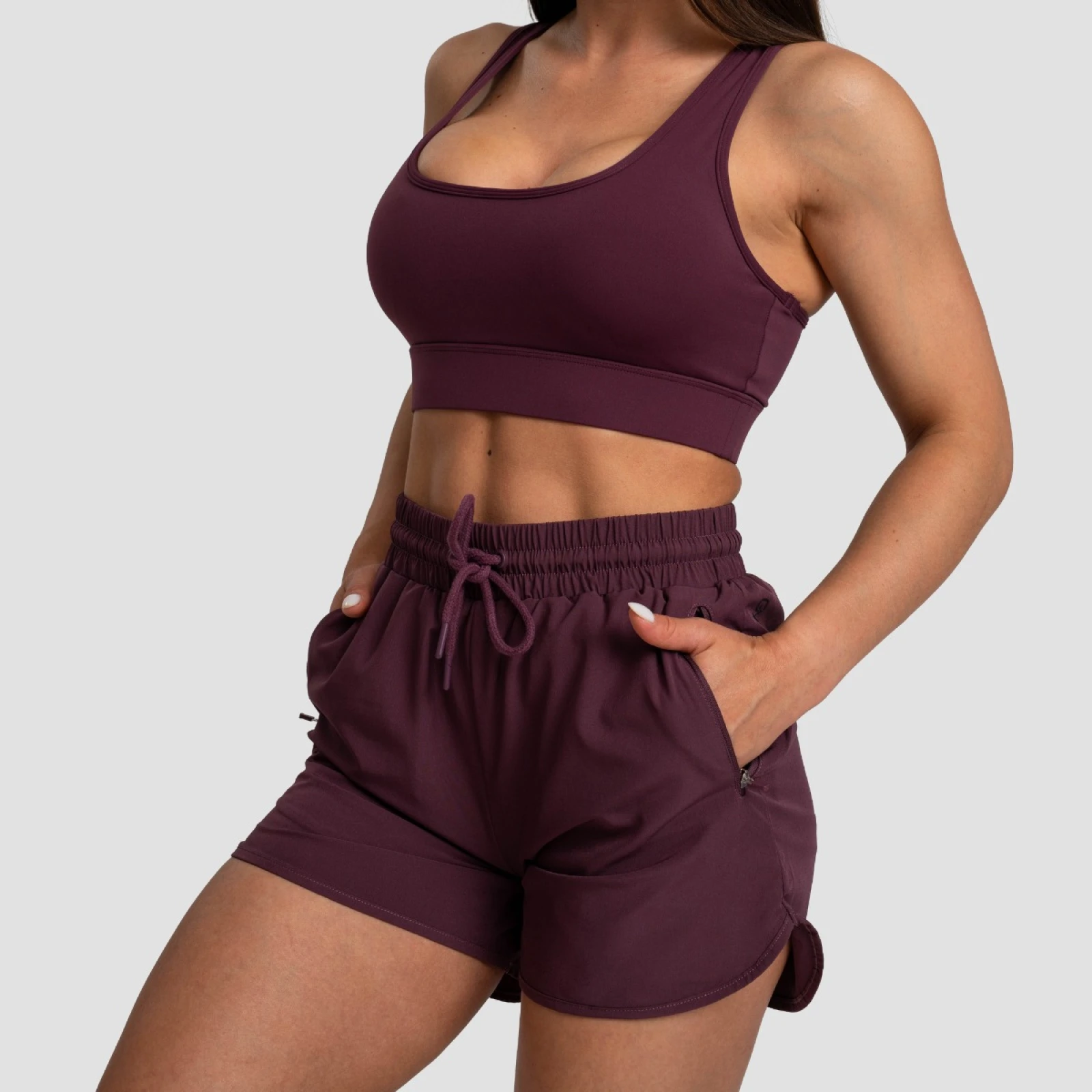 GymBeam Pantaloni scurți pentru femei TRN Eggplant · záber 3