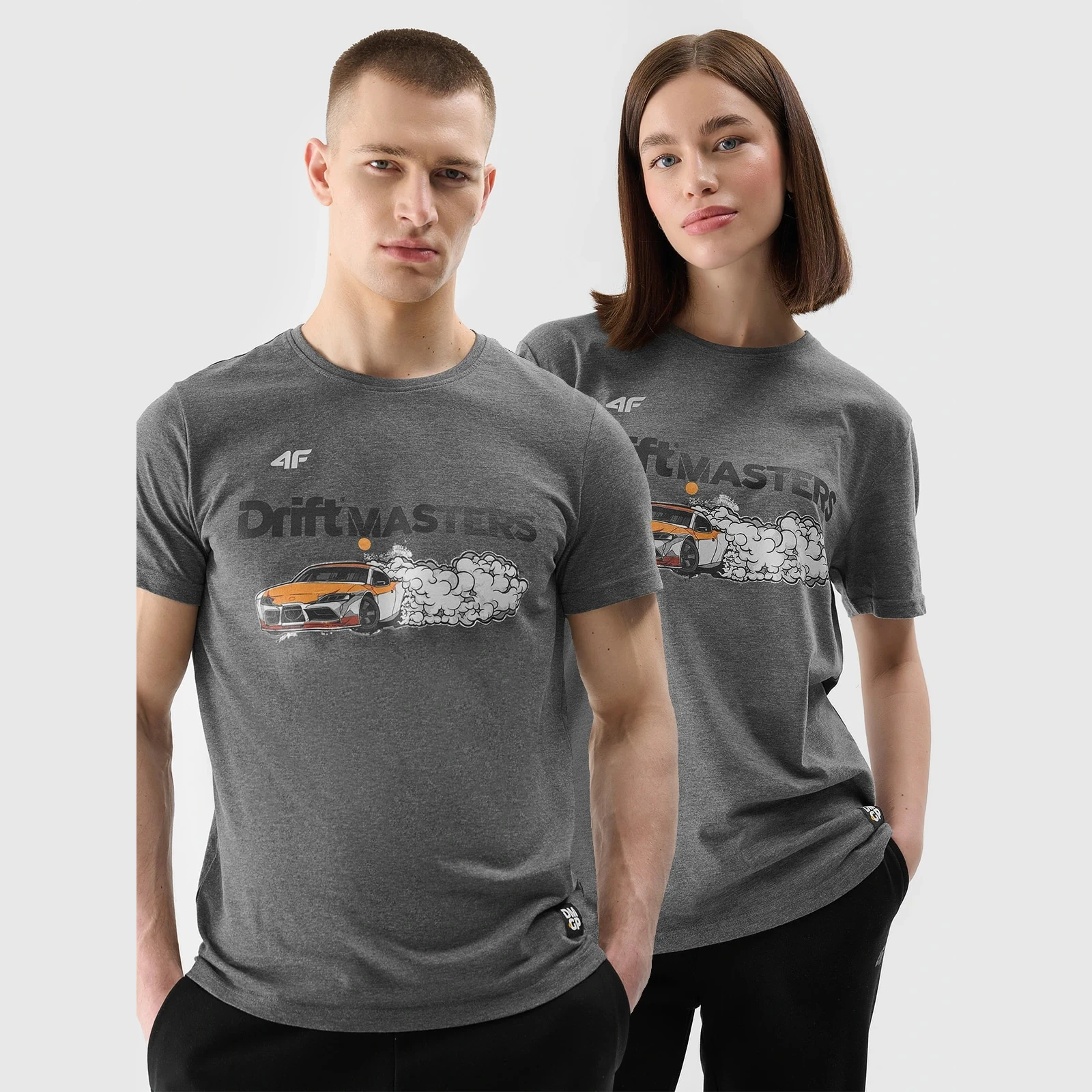 Unisex regular tričko s potlačou 4F x Drift Masters - šedé · záber 1