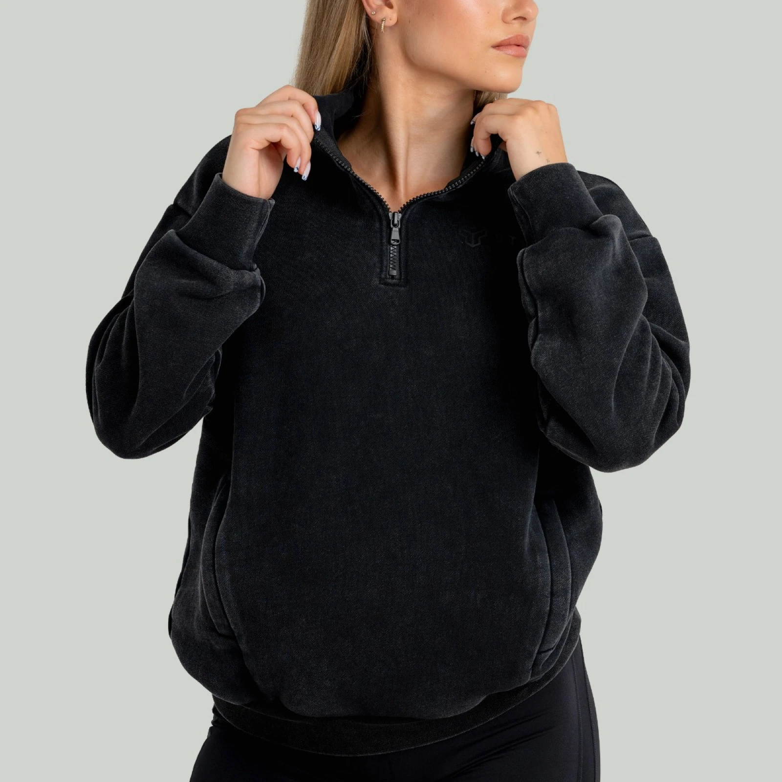 STRIX Hanorac pentru femei Washed Black · záber 2