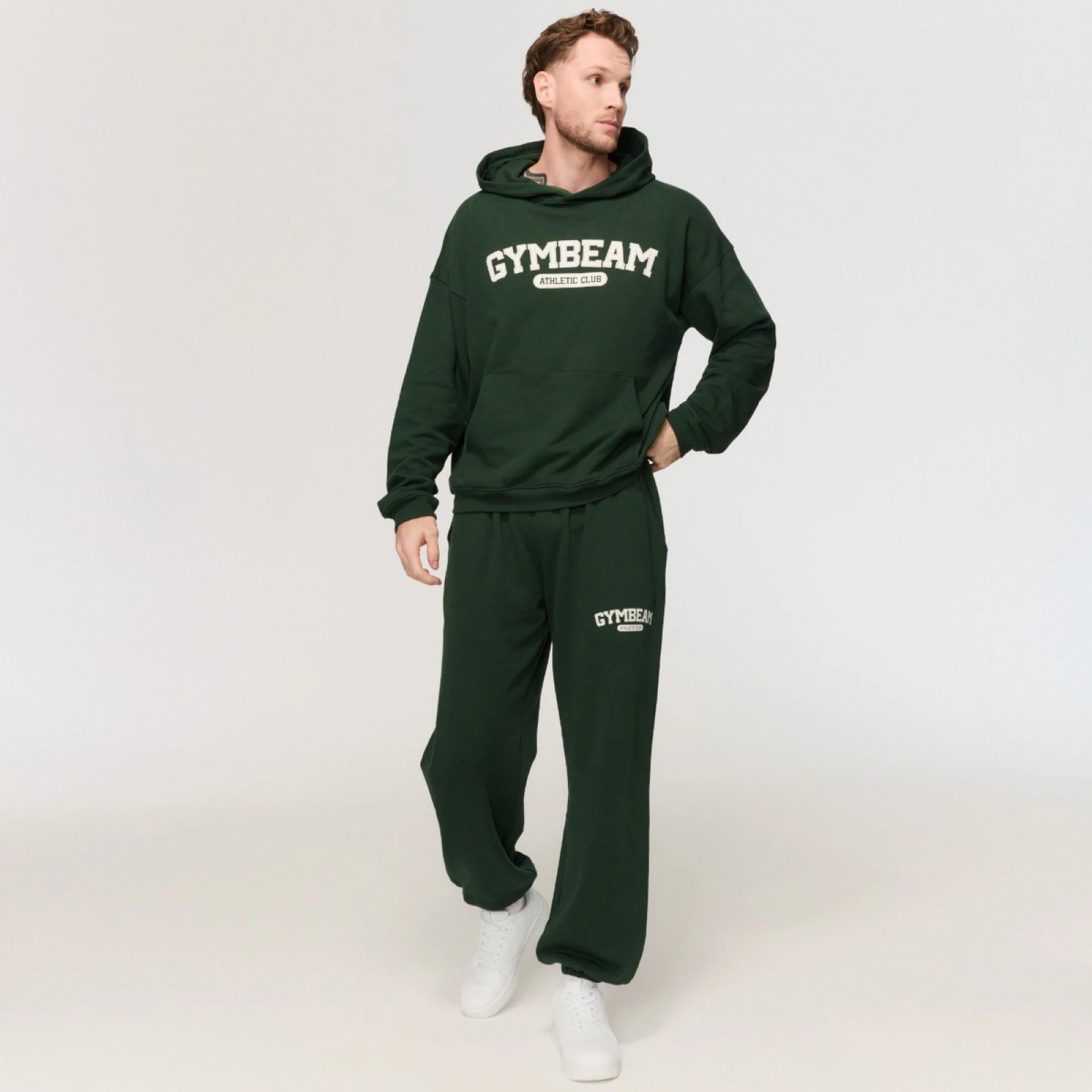 GymBeam Pantaloni sport Varsity Green · záber 3