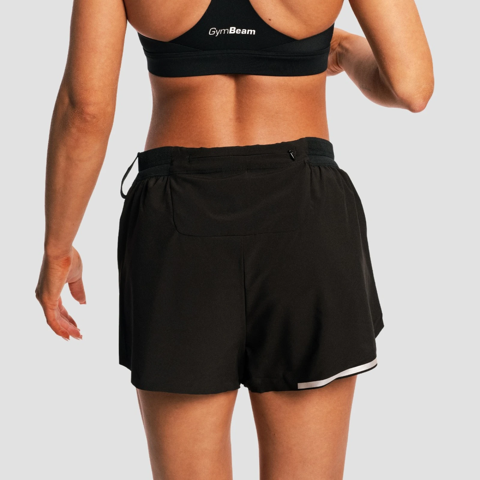 GymBeam Pantaloni scurți de alergare pentru femei Pulse X Black · záber 4