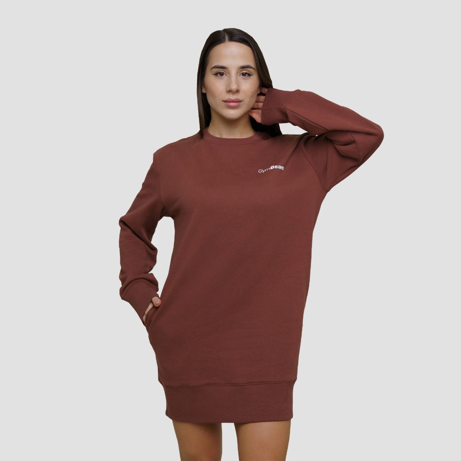 GymBeam Hanorac pentru femei Agile Longline Root · záber 4