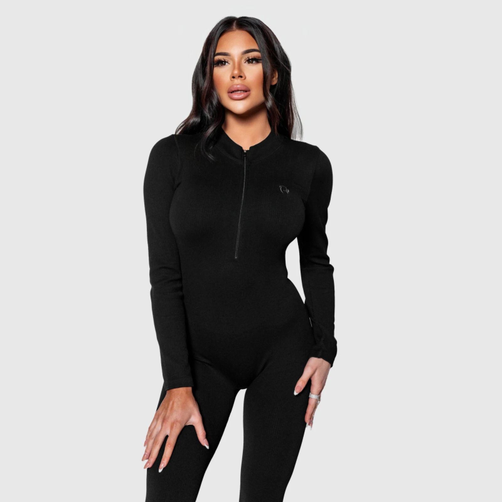 Șalopetă cu nervuri femei Iron Aesthetics Rib Lady, neagră · záber 1