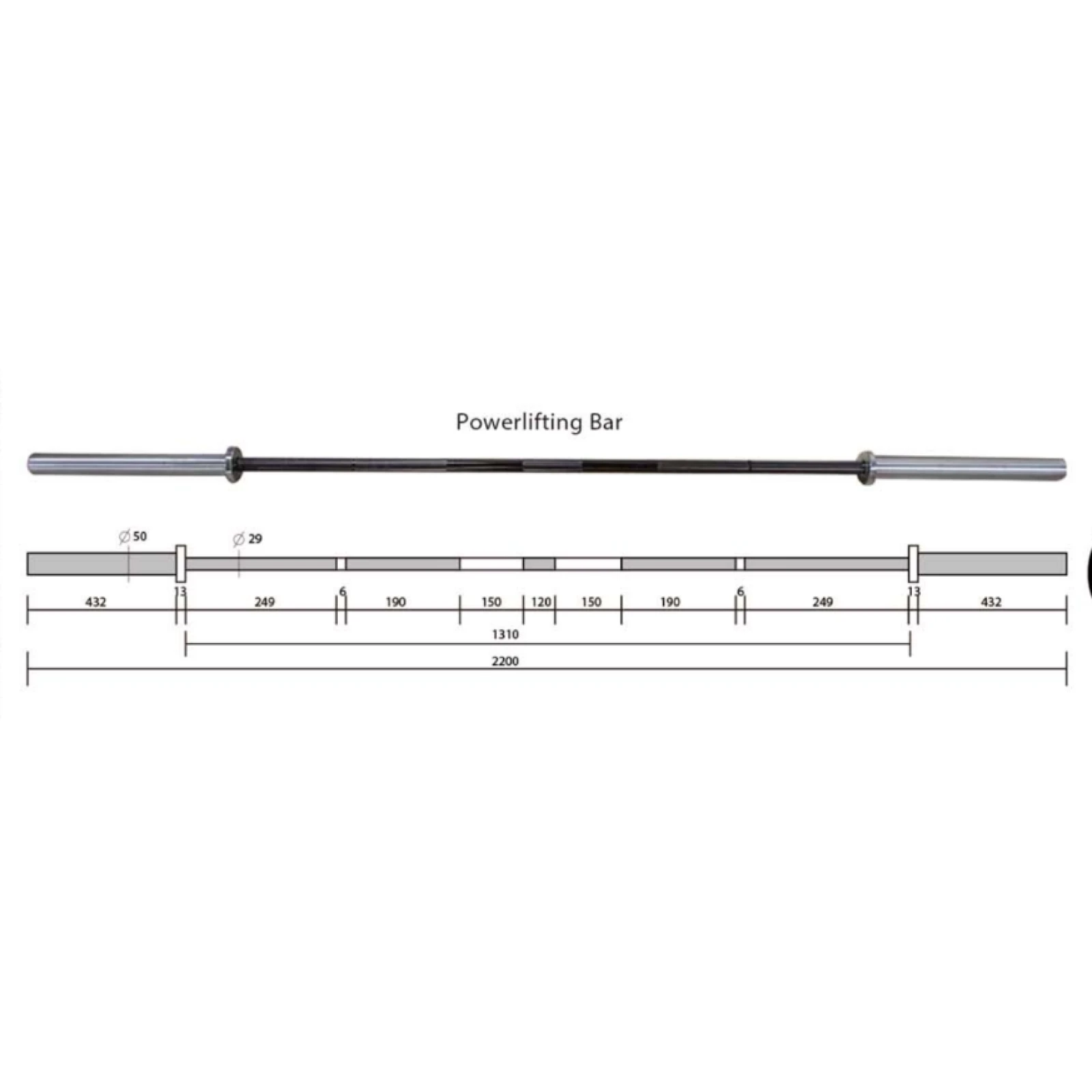 GymBeam Bară olimpică LIFTER 20 kg · záber 4