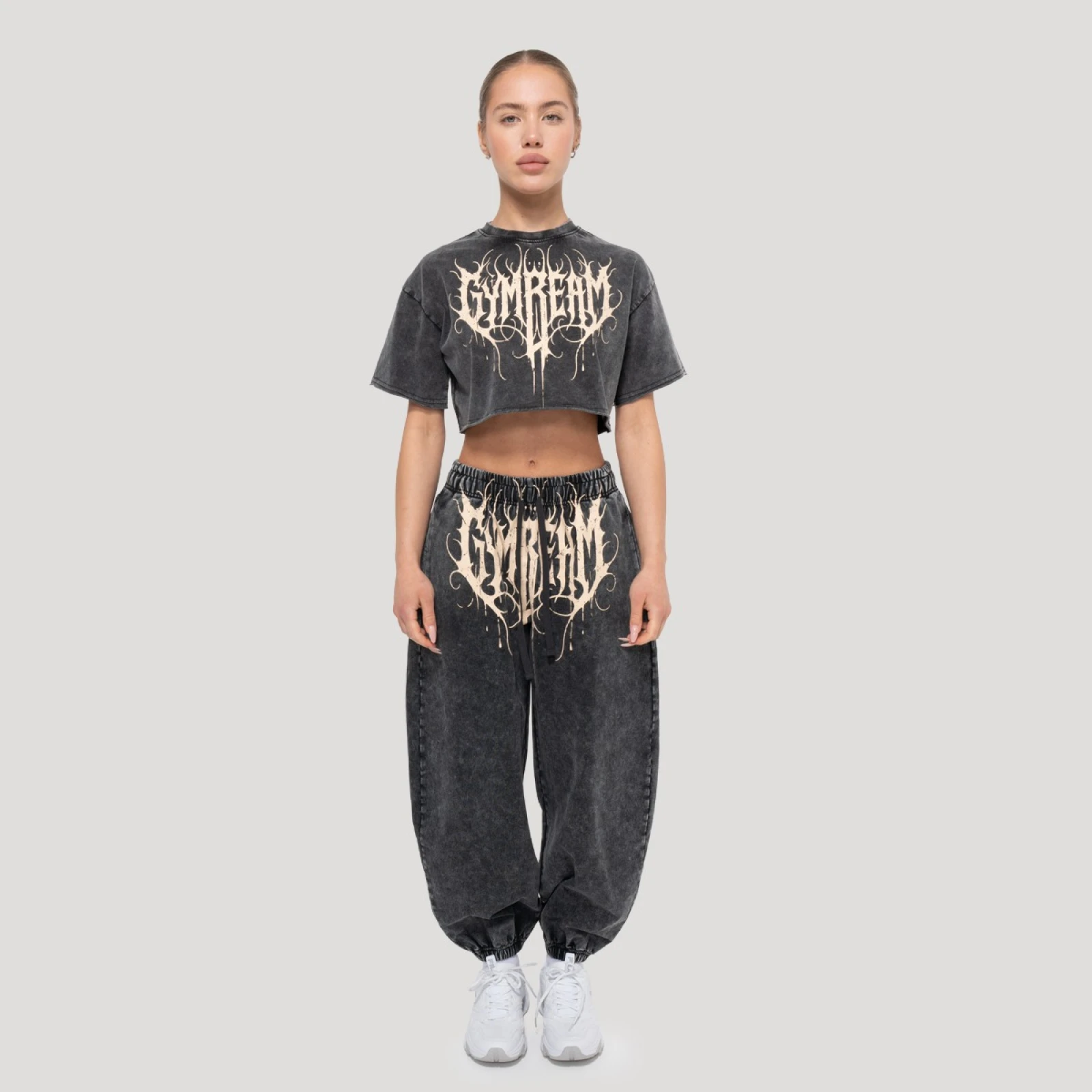GymBeam Pantaloni sport pentru femei Abyss Charcoal · záber 5