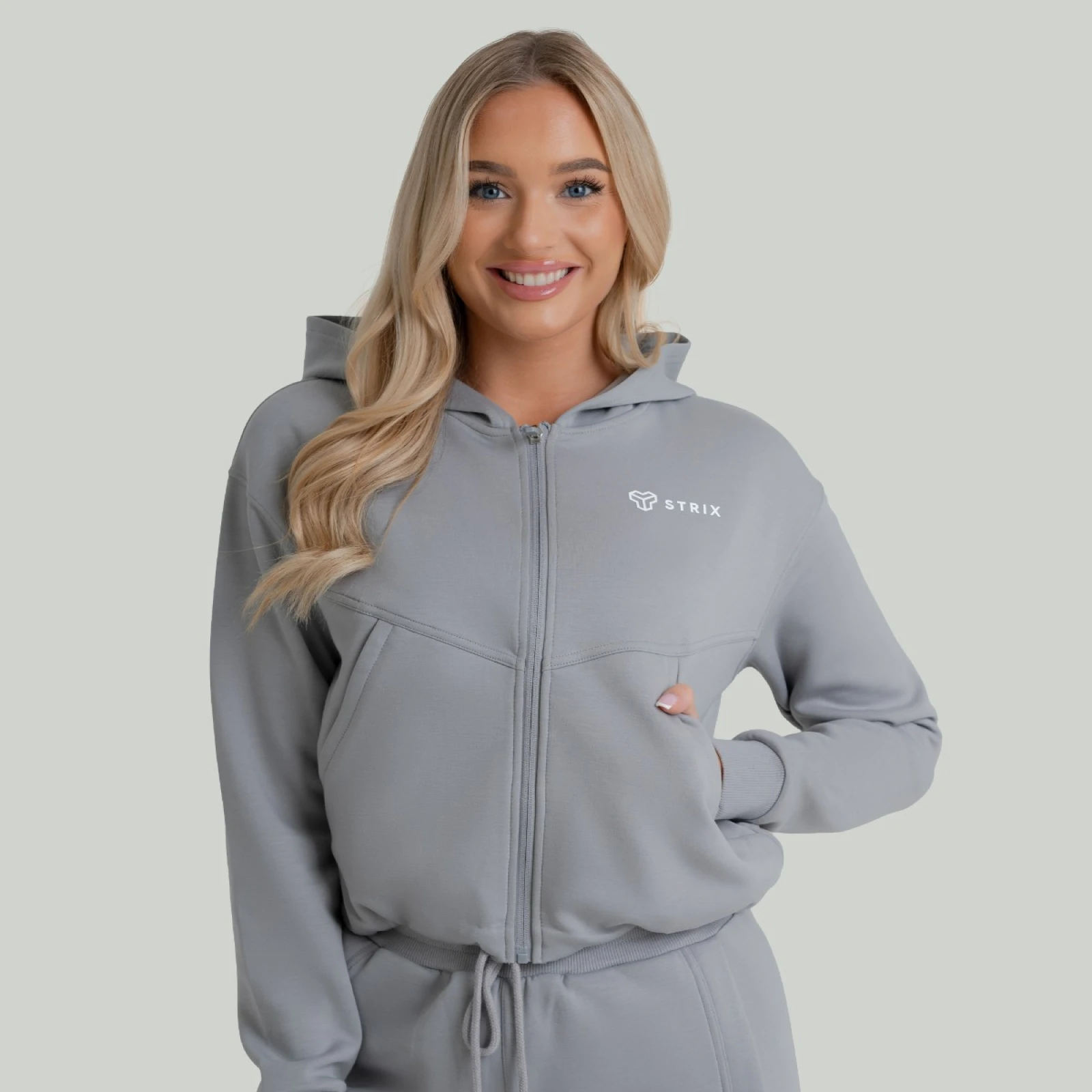 STRIX Hanorac pentru femei ZOA Zip-Up Smoke · záber 1