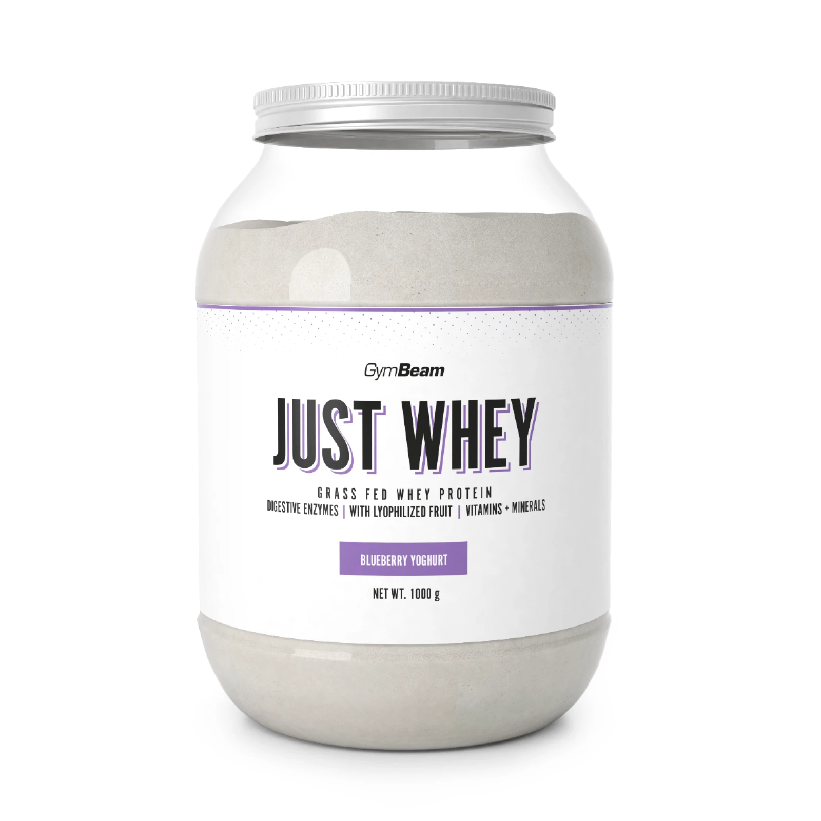 GymBeam Just Whey Grass-Fed Protein - Aromă: Blueberry yoghurt | Greutate: 1 g · záber 1
