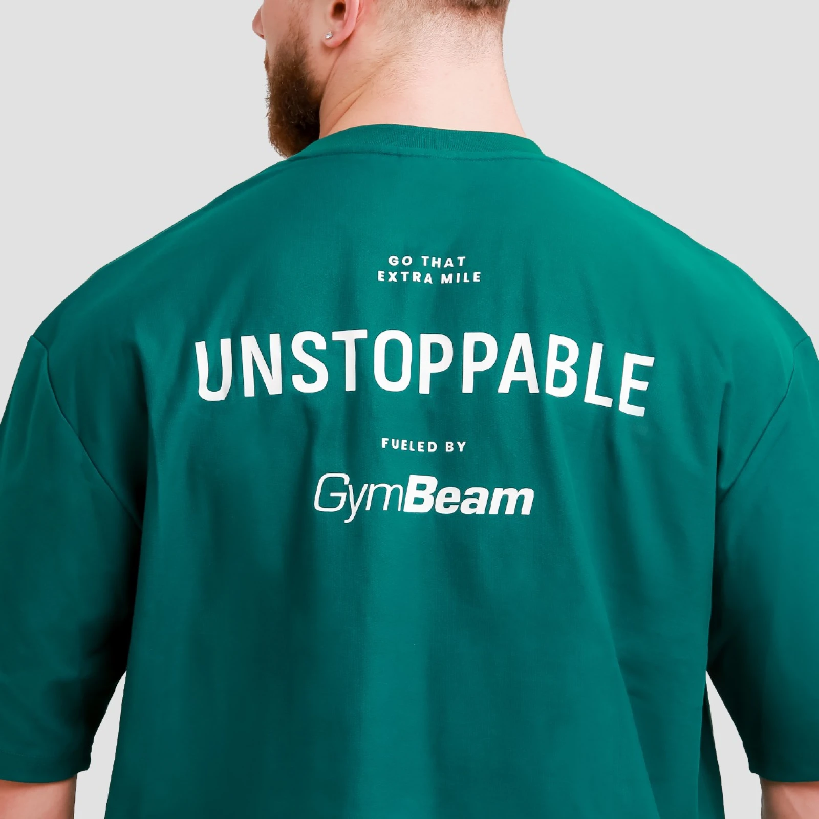 GymBeam Oversized Unstoppable T-shirt Green · záber 2