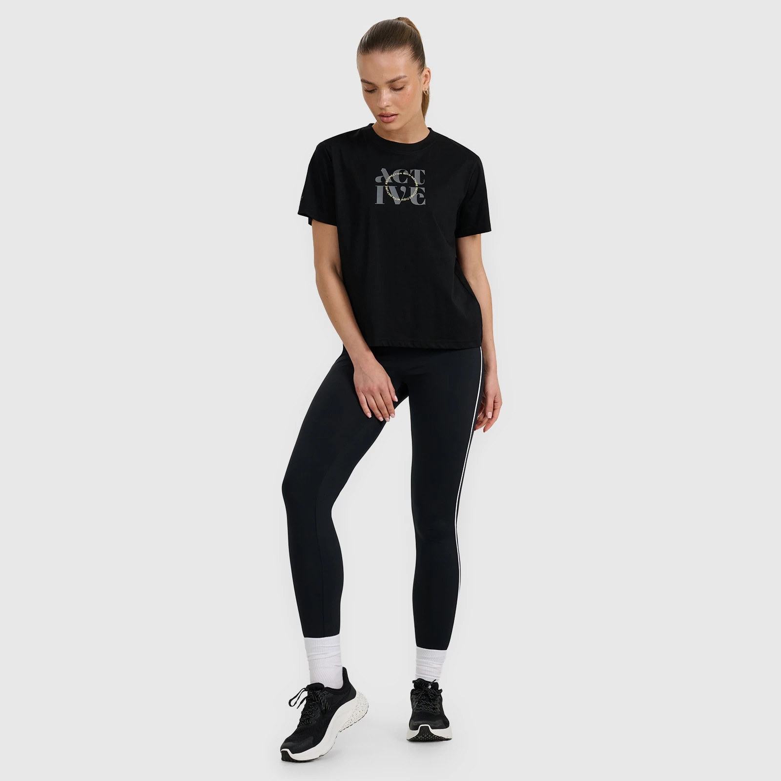 T-shirt s potlačou dámsky - čierny · záber 2