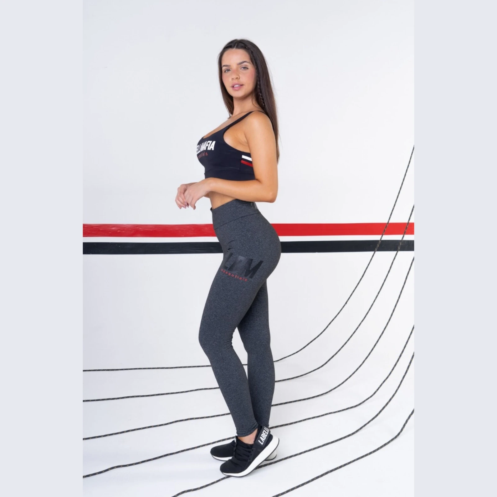 Women‘s leggings Essentials Grey - LABELLAMAFIA · záber 2