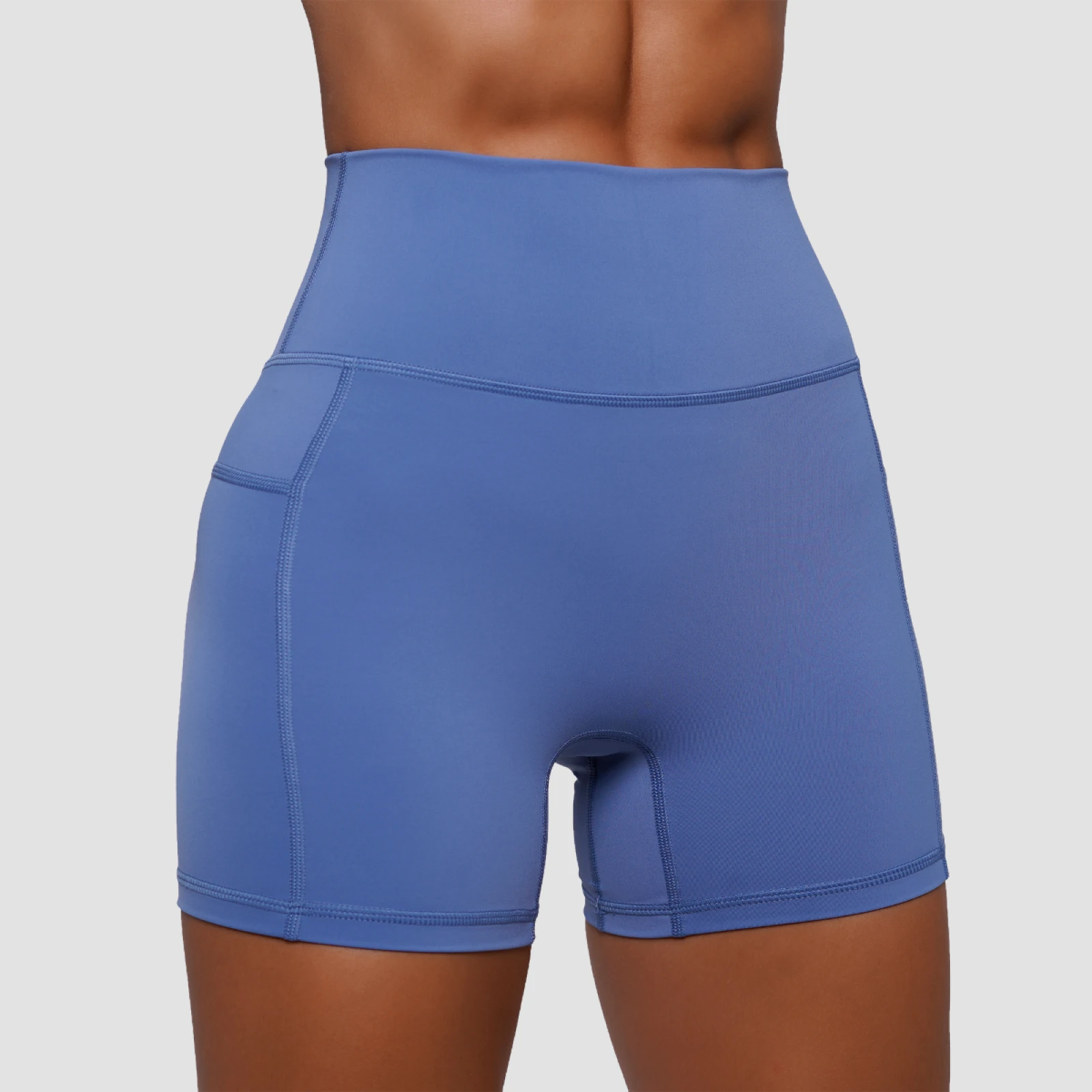 GymBeam Pantaloni scurți pentru femei FIT Steel Blue · záber 4
