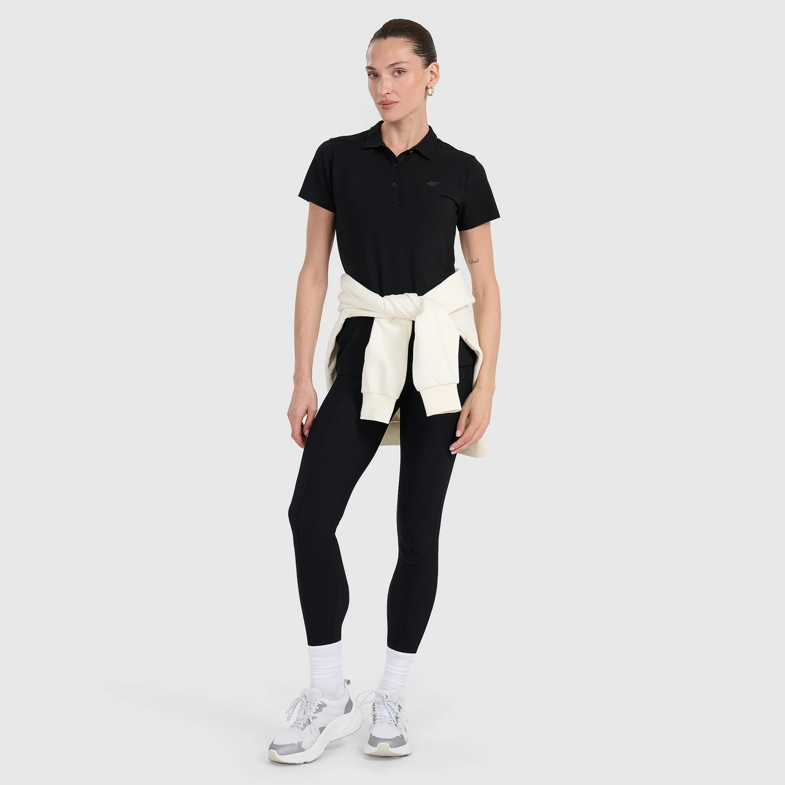 Dámske slim polo tričko - čierne - Pohlavie: Femei · záber 2