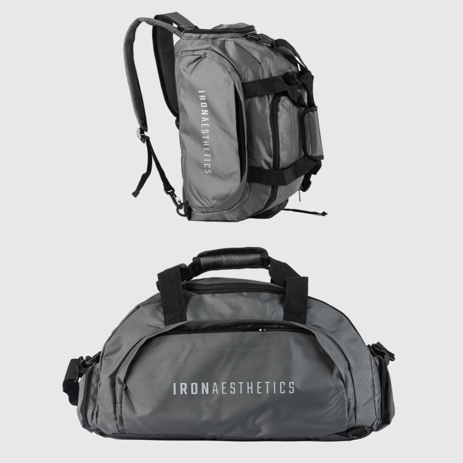 Geantă sport Iron Aesthetics FitKit 2in1, gri · záber 1