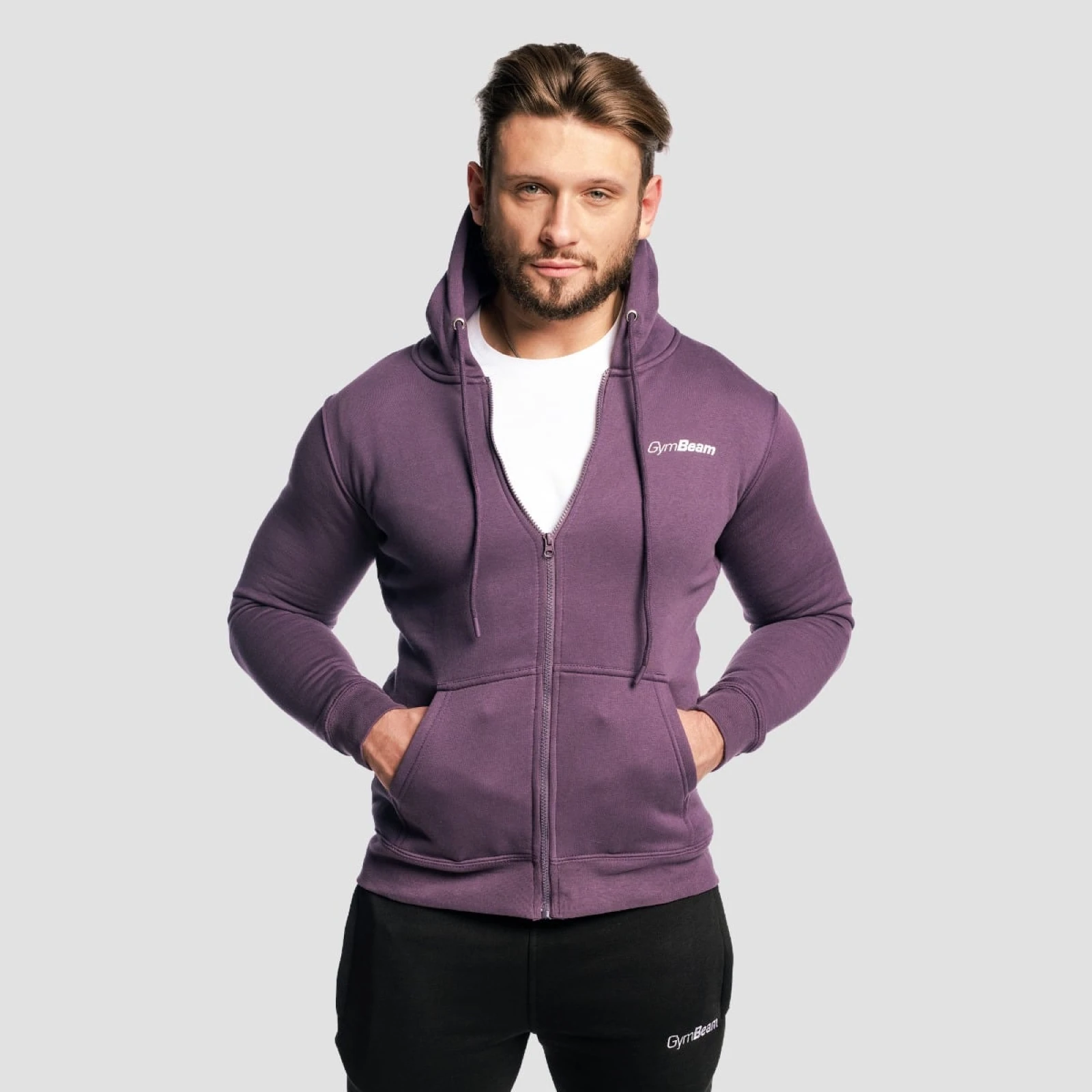 GymBeam Hanorac Zipper Hoodie Obsidian · záber 1