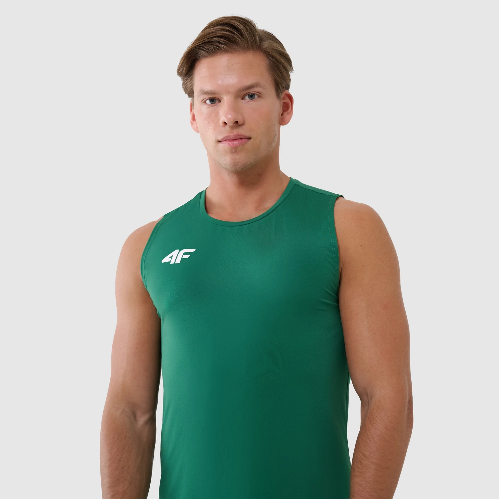 Pánsky rýchloschnúci tréningový tank top - zelený · záber 2