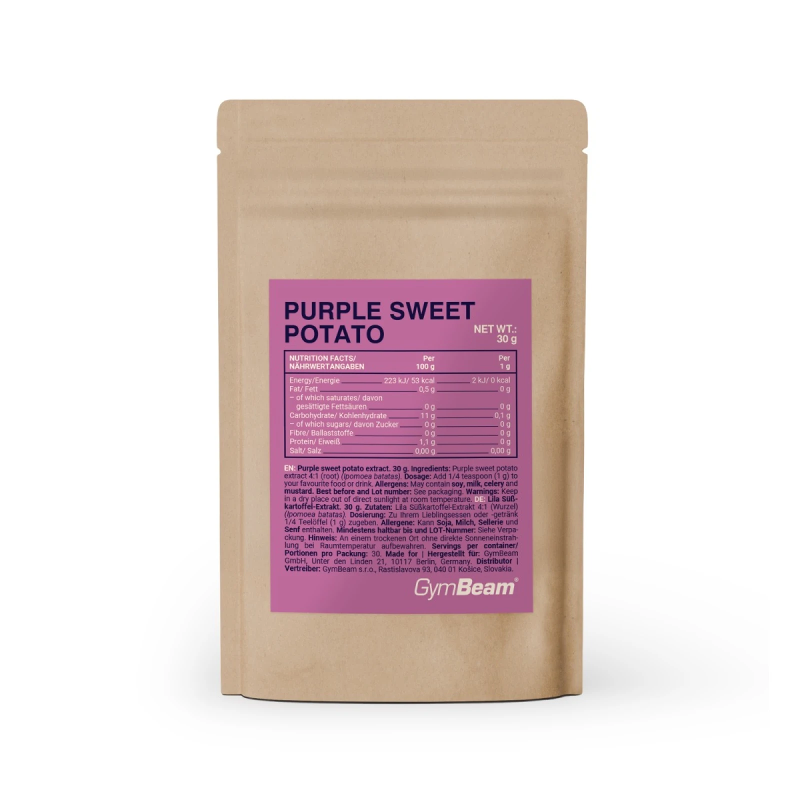 GymBeam Extract de cartof dulce mov · záber 1