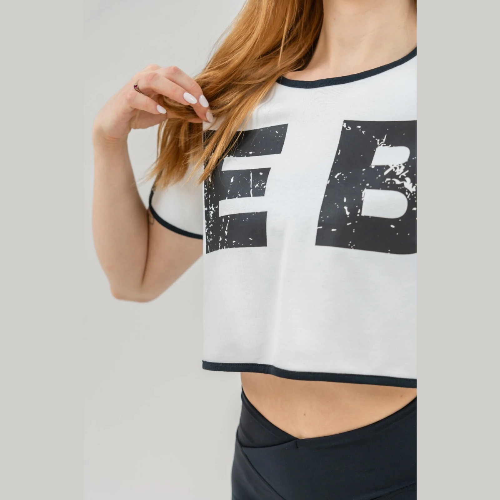 NEBBIA Tricou pentru femei Oversized Crop Top Game On White · záber 8