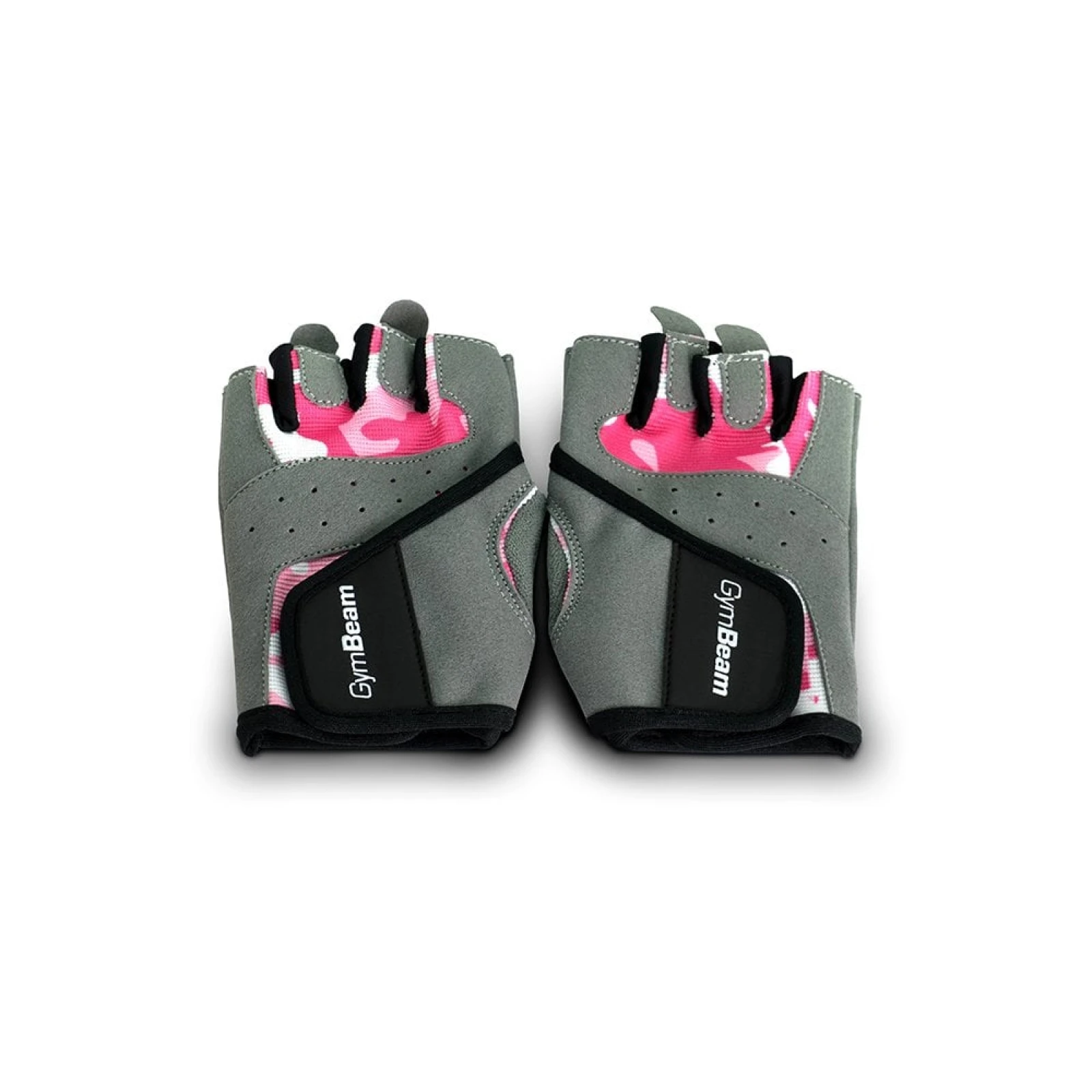 GymBeam Fitness Dámske rukavice Camo Pink · záber 1