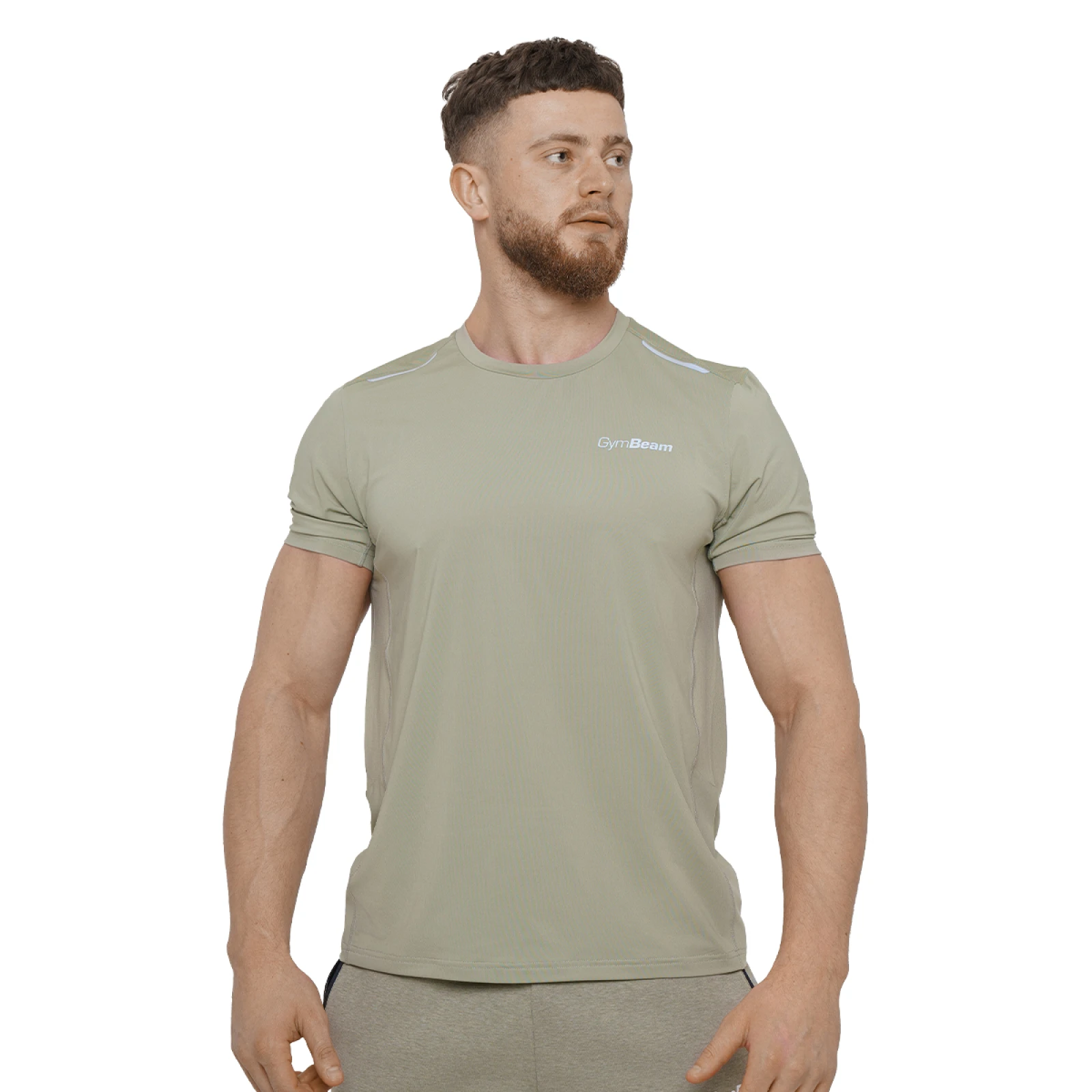 GymBeam Tricou sport pentru bărbați Agile Sage · záber 5