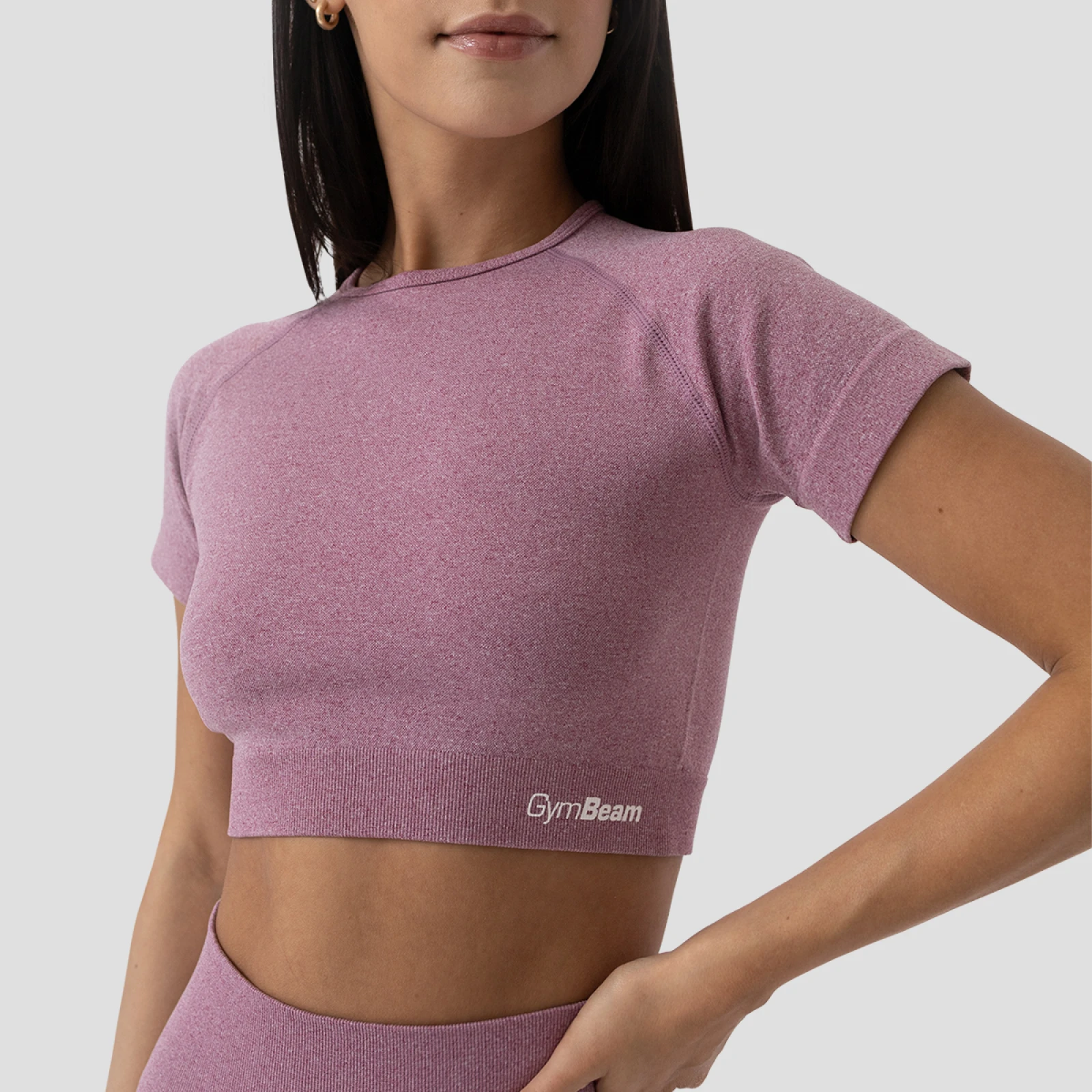 GymBeam Tricou pentru femei FLO Crop Top Violet · záber 2