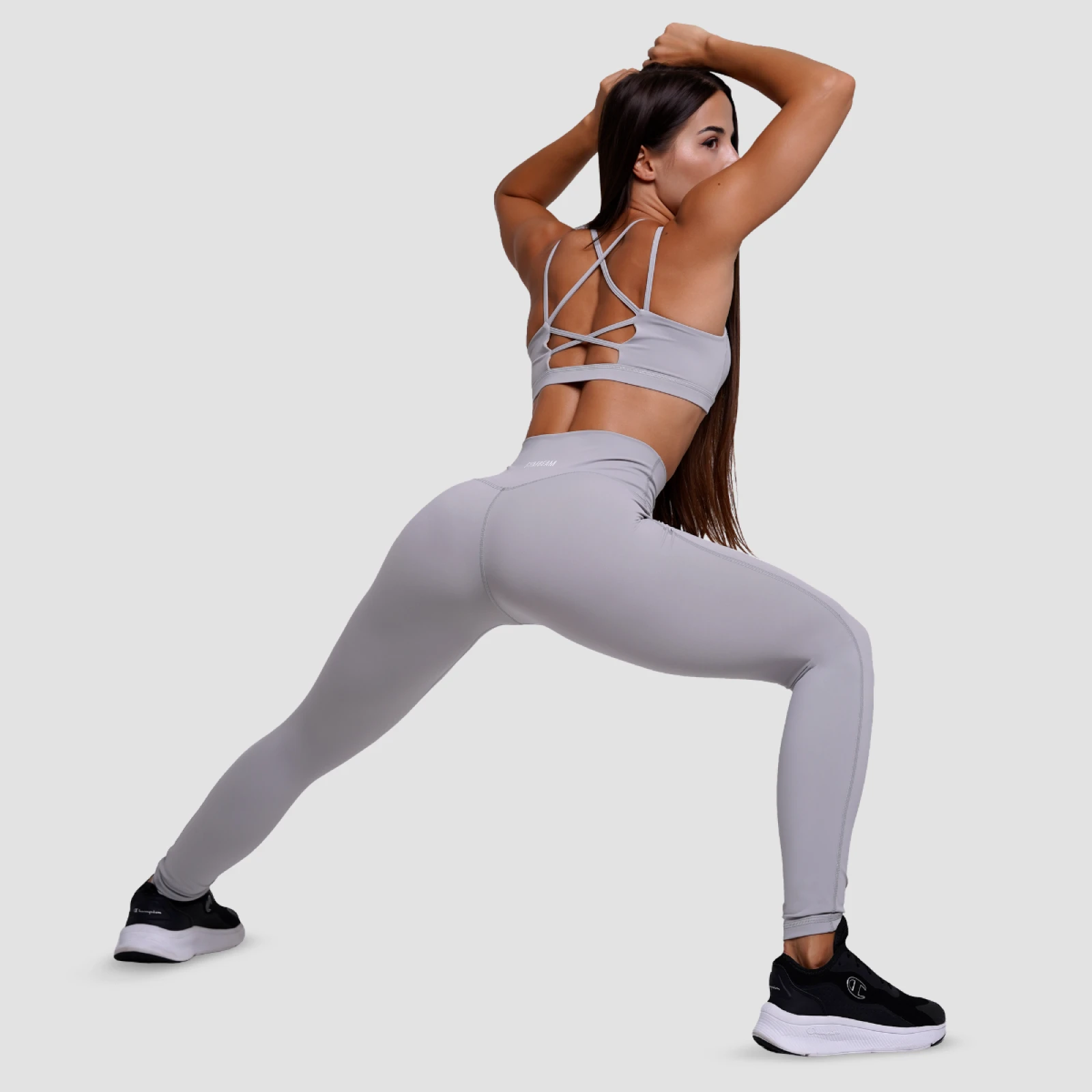 GymBeam Colanți pentru femei FIT Mist Grey · záber 5