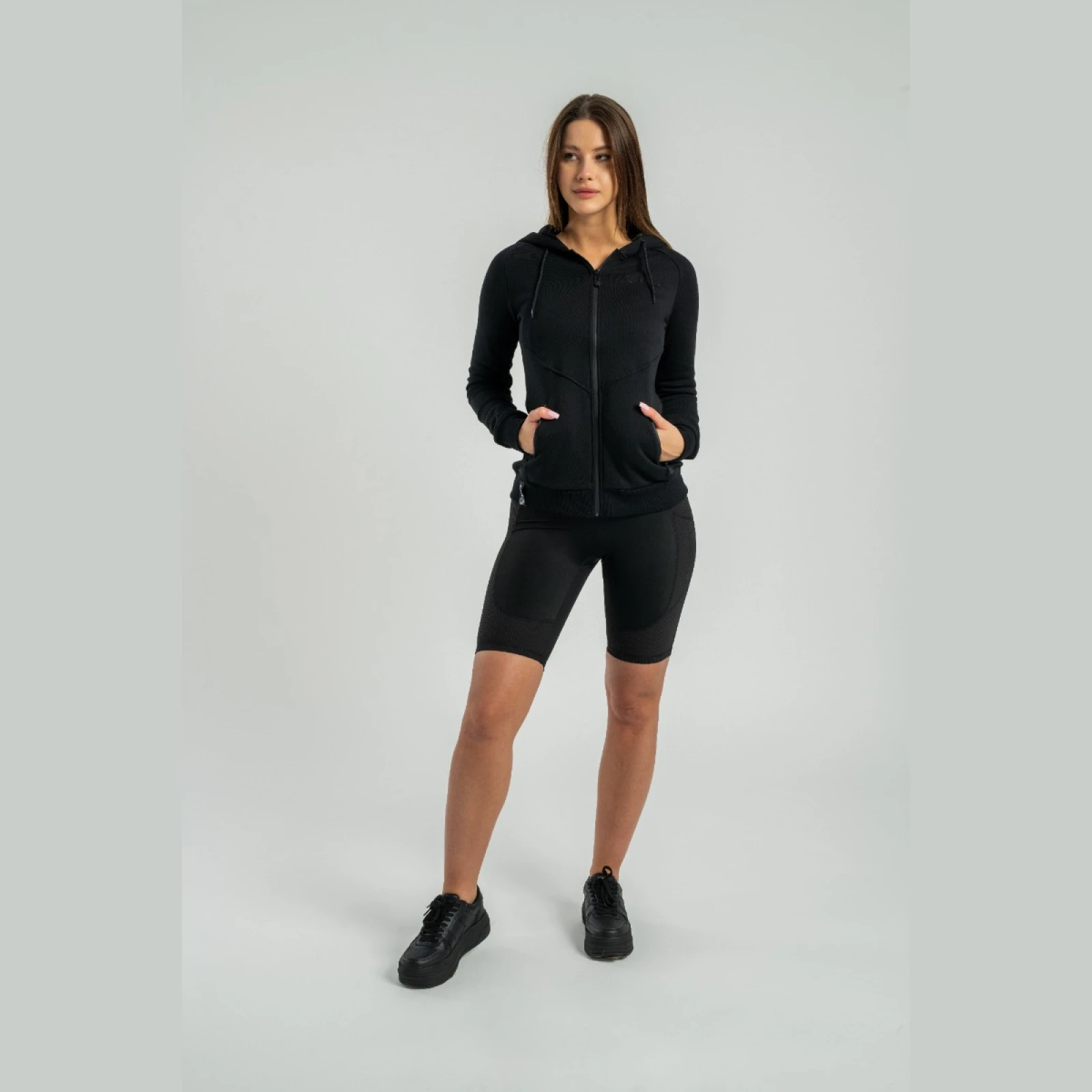 STRIX Hanorac pentru femei cu fermoar Nova Black · záber 5