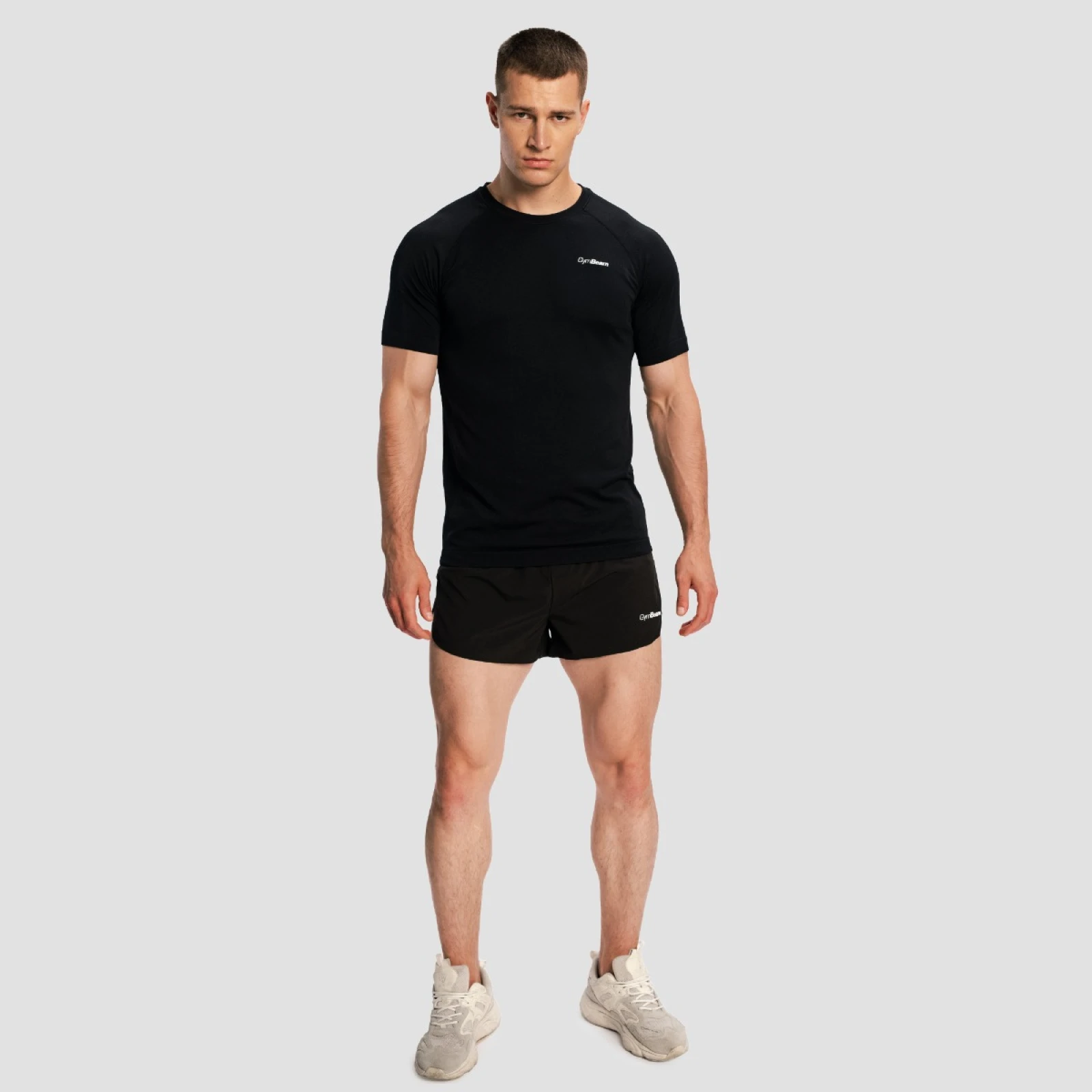 GymBeam Pantaloni scurți de alergare pentru bărbați 2in1 Pulse X Black · záber 5