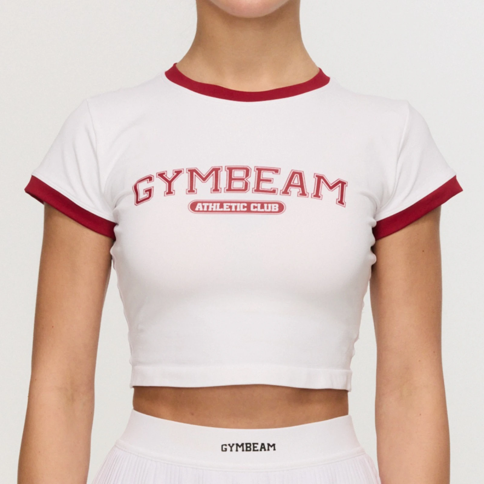 GymBeam Tricou pentru femei Varsity White · záber 3