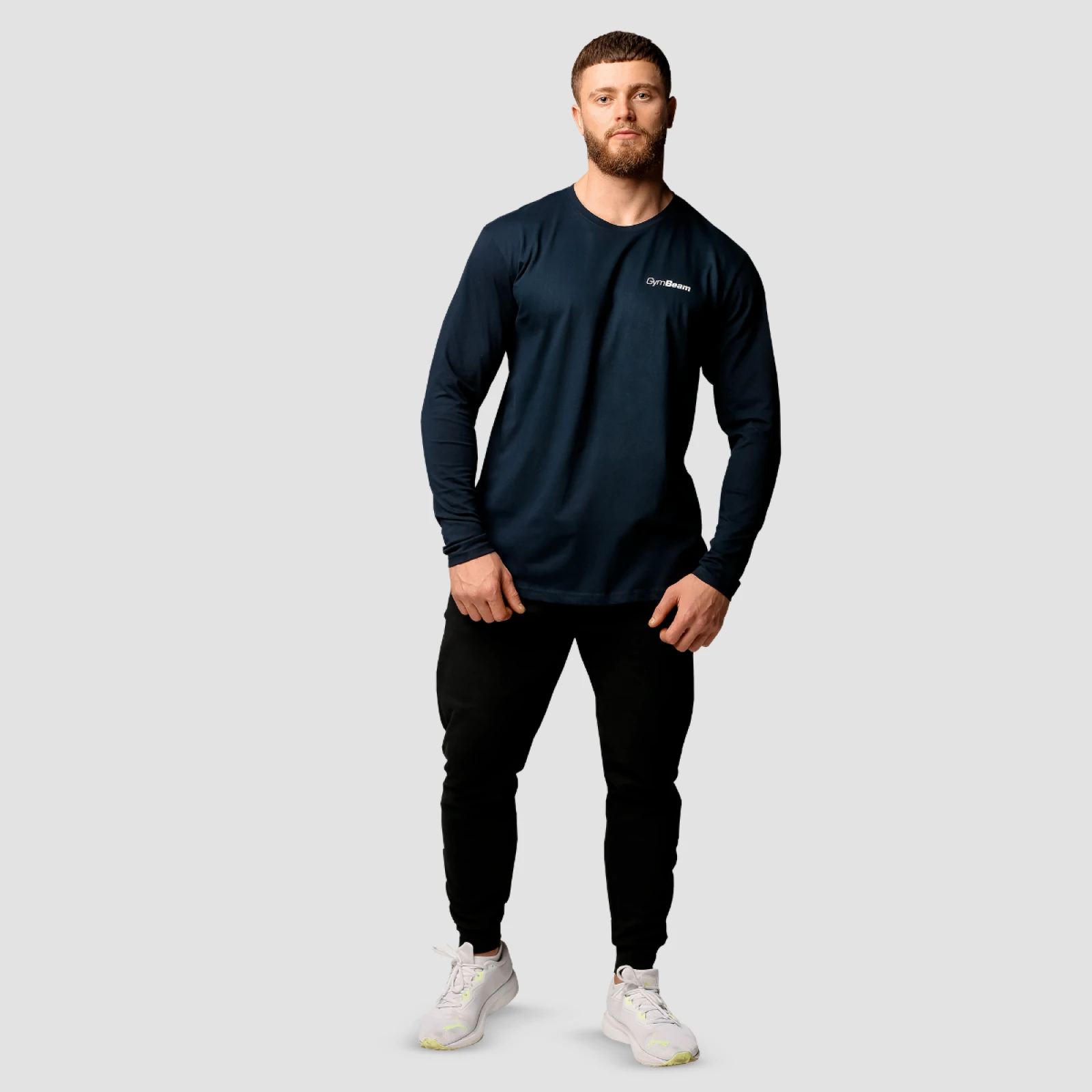 GymBeam Tricou cu mânecă lungă Basic Navy · záber 4