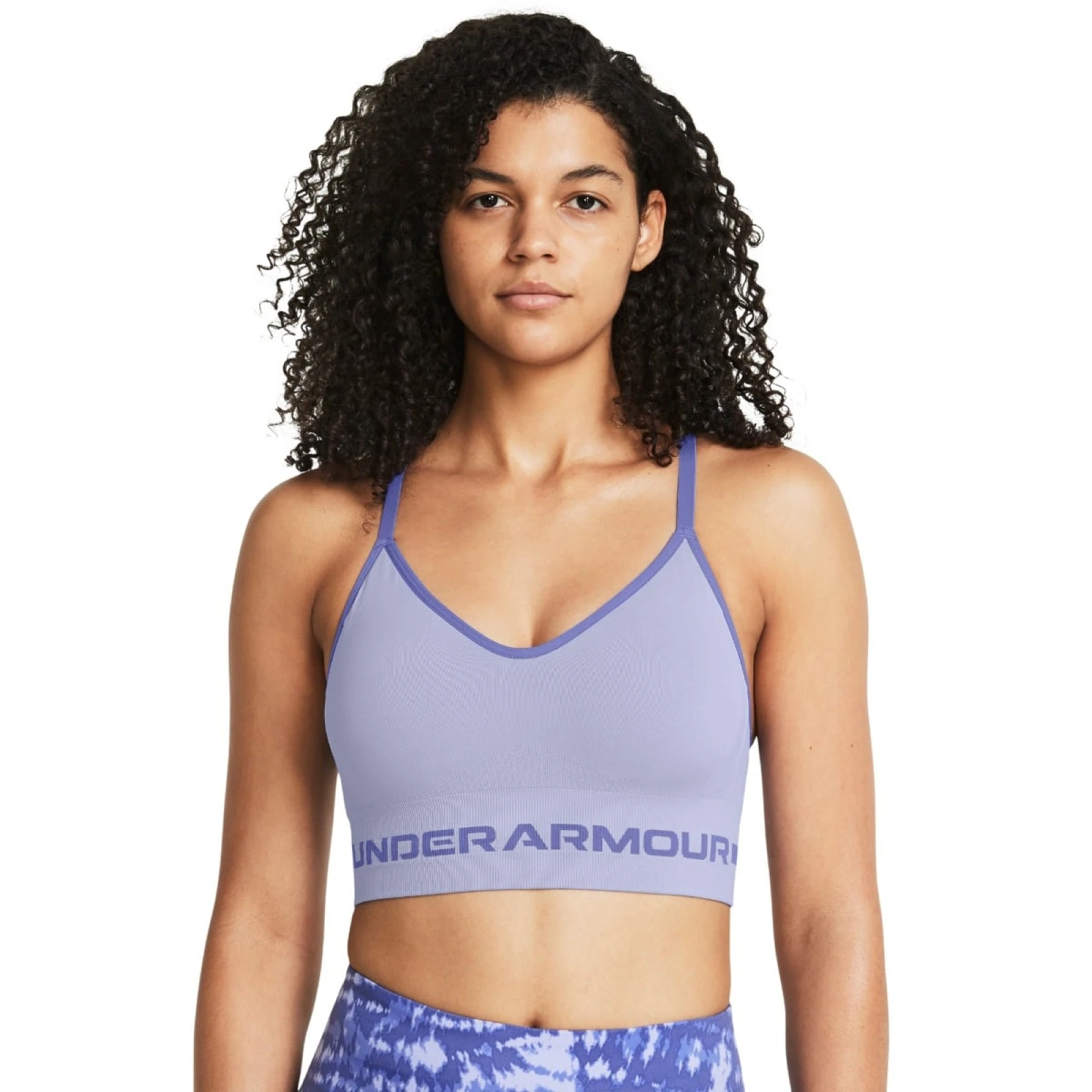 Under Armour Sutien Seamless Low Long Bra Purple · záber 1