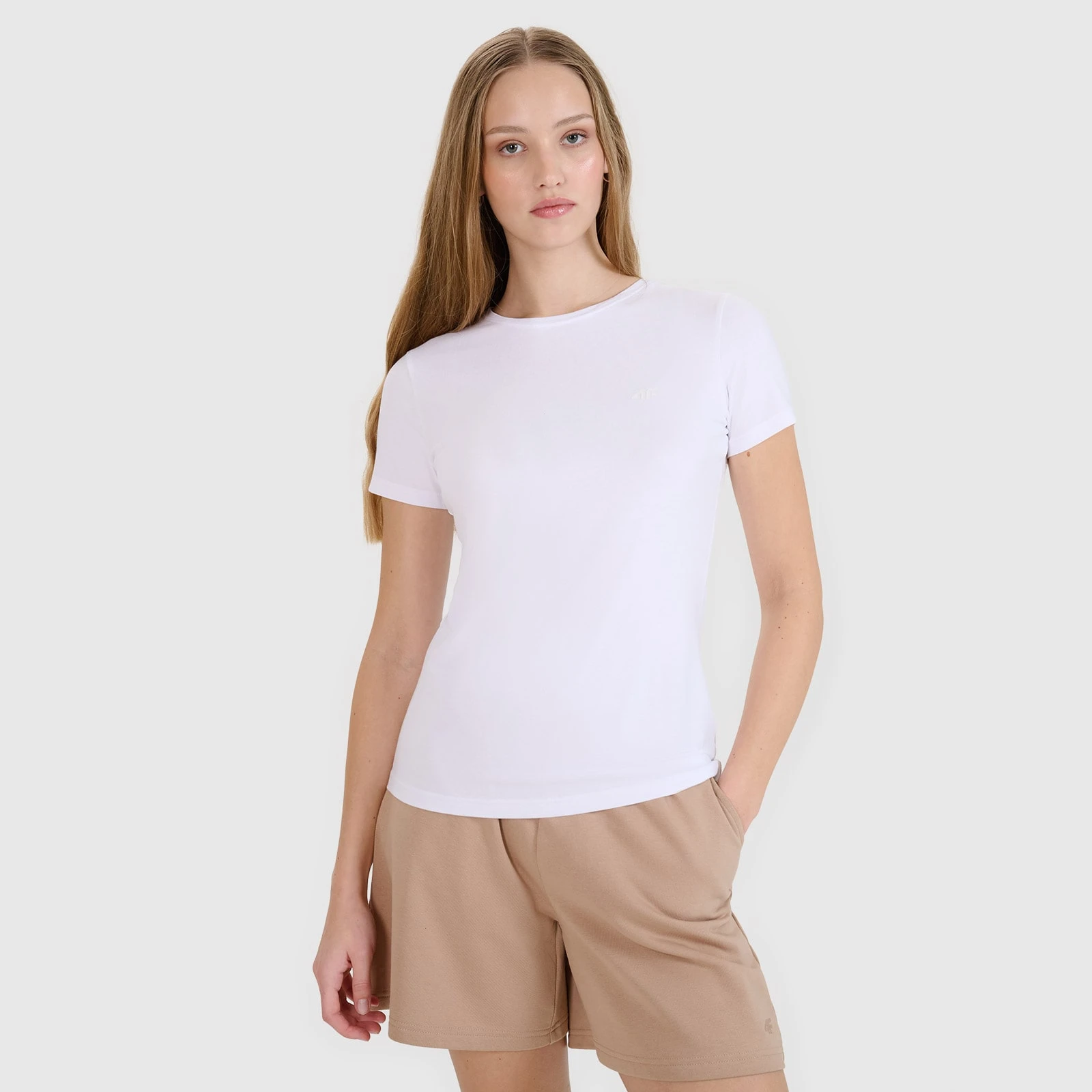 Dámske slim tričko hladké (2-pack) - biele · záber 1