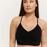 GymBeam Sutien Sport Seamless Sculpt Black · záber 2