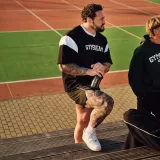 GymBeam Tricou Premium Heavyweight Varsity Black · záber 5