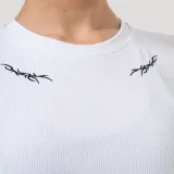 GymBeam Tricou pentru femei Tribal Ribbed White · záber 2