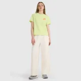 Dámske oversize tričko s potlačou - béžová · záber 8