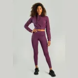 STRIX Hanorac pentru femei Essential Cropped Hoodie plum · záber 5