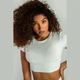 STRIX Tricou pentru femei Essential Crop Top Moon grey · záber 2