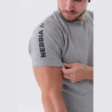 NEBBIA Tricou pentru bărbați Sporty Fit Essentials Light Grey · záber 3