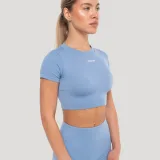 GymBeam Top pentru femei Crop Flow Azure · záber 2